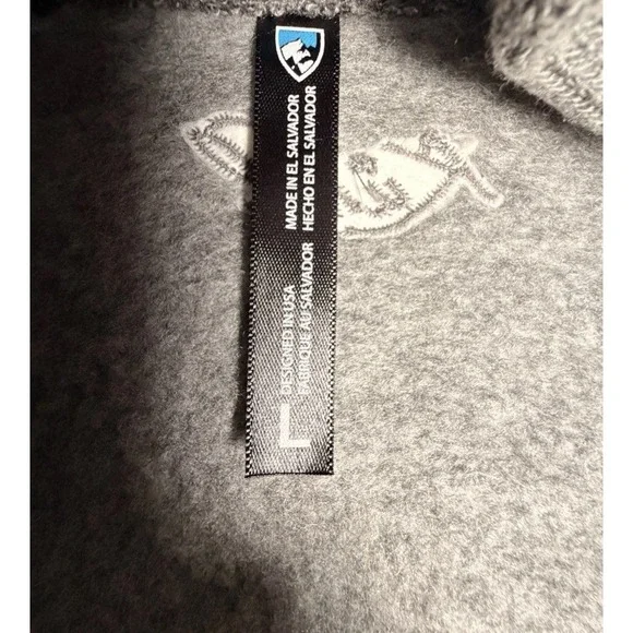 KÜHL Spyrit Hooded Gray Fleece Snap Jacket Women's L Outdoor Pockets - Picture 10 of 16